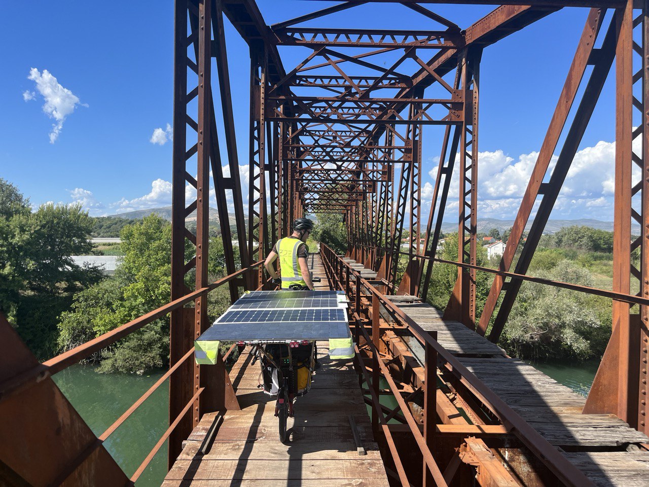 Trying to pass a narrow bridge