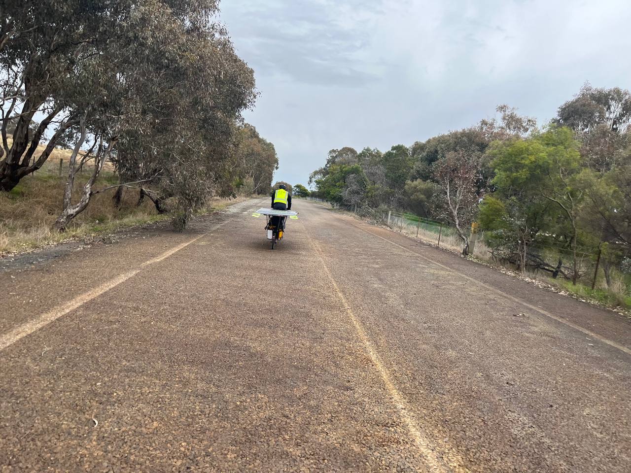 Beautiful old road next to the highway