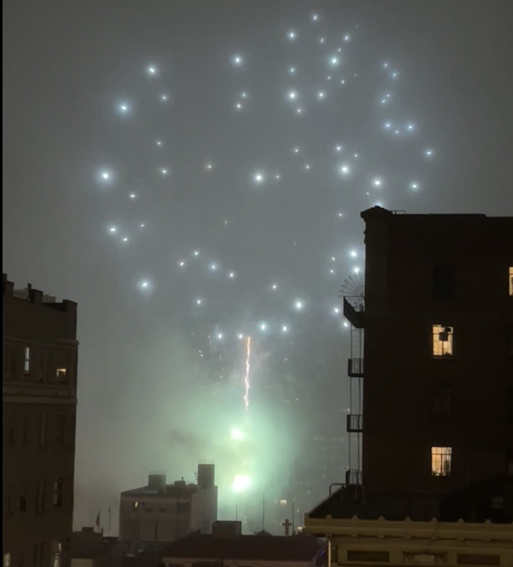 Fireworks eaten by Karl at the Independence Day in San Fransisco